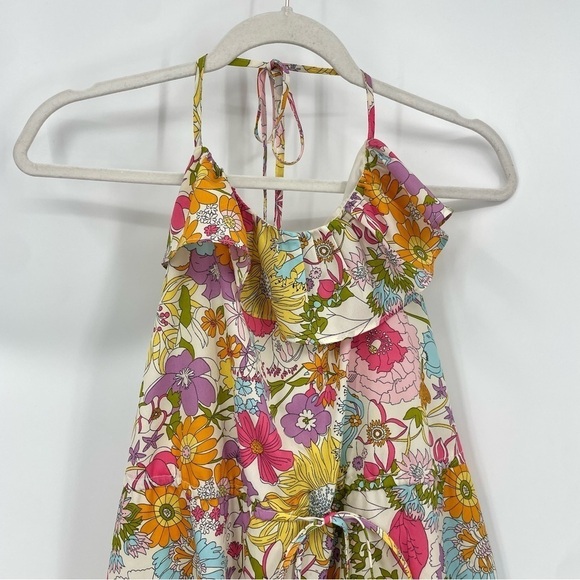 Liberty Of London X Target Floral Halter Sundress Spring Girlie Poppy Flowers M - Picture 3 of 11